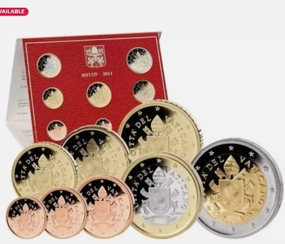 WATYKAN 2024 zestaw 8 monet od 1 c do 2€