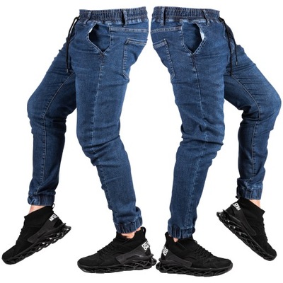 Spodnie JOGGERY męskie jeansowe AULUS r.34
