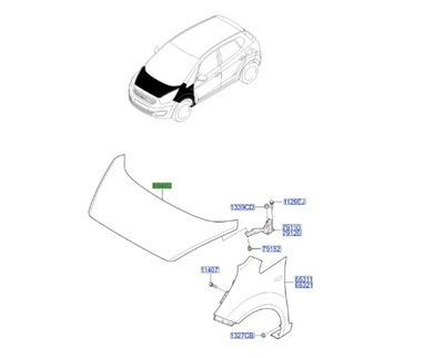 Капот двигателя kia venga фото №1