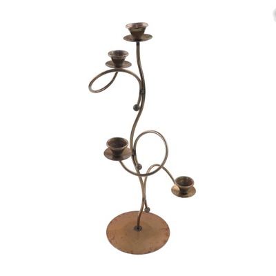 ładny ŚWIECZNIK metal Modern Design PRL