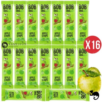 ŚLIMAK BOB SNAIL PRZEKĄSKA OWOCOWA 100% JABŁKO bez CUKRU GLUTENU 14g x16szt