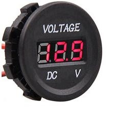 VOLTÍMETRO 12V I 24V DIODO LUMINOSO LED AUTO MEDIDOR  