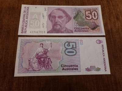 189.ARGENTYNA 50 AUSTRALES UNC