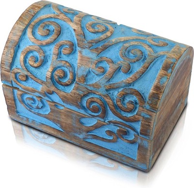 Kuferek drewniany, szkatułka handmade na drobiazgi