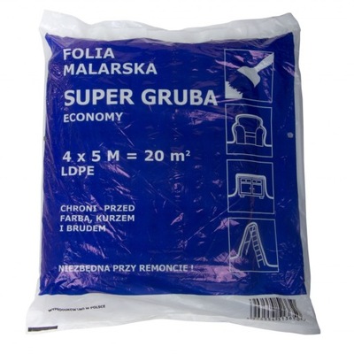 Folia budowlana ldpe 4*5m, extra mocna (grubość: o