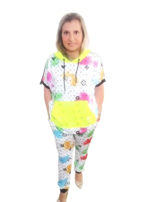 Wikiland 48 4XL Dres kolorowy neonowy na wzór LILU