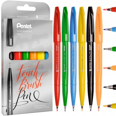 Pisaki pędzelkowe Pentel Touch Brush Pen SES15C