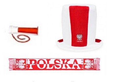 POLSKA zestaw kibica Polski reprezentacji czapka