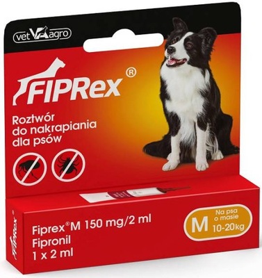 Krople na pchły i kleszcze dla psa Fiprex M 10-20 kg