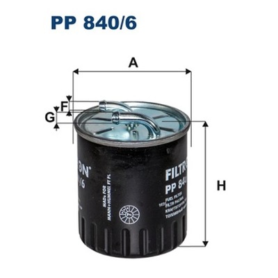 FILTRO COMBUSTIBLES FILTRON PP 840/6  