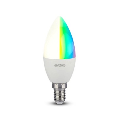 Żarówka LED WiFi V-TAC 4.8W E14 Świeczka SMART Amazon Alexa Google Home