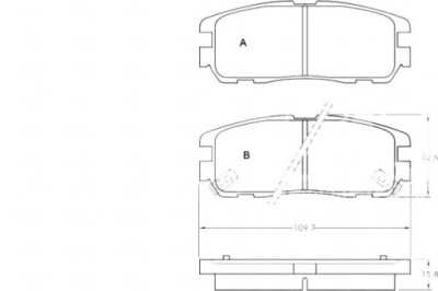 A.b.s. тормозные колодки тормозной. opel frontera a,b 95-04 задняя фото №1
