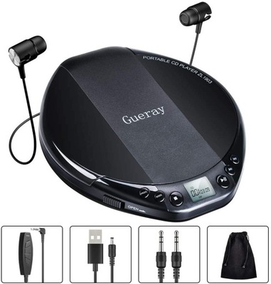 DISCMAN PRZENOŚNY ODTWARZACZ CD HIFI CZARNY