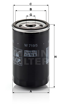 MANN-FILTER W 719/5 ФІЛЬТР МАСЛА ЗАМІННИК OP 526