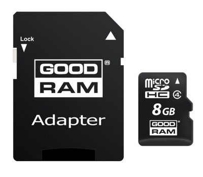 Karta pamięci microSDHC GOODRAM 8 GB + adapter SD