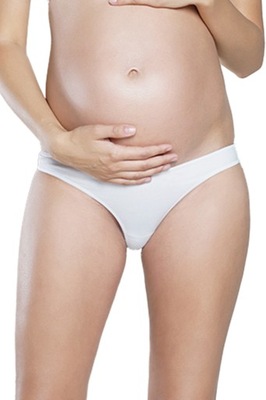 ITALIAN FASHION MAMA mini majtki ciążowe białe M