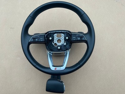 Audi q7 4m s-line воздуховод ручка лепестки переключения кожа фото №1