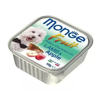 Monge Dog Fruit Pasztet z Jagnięciną i jabłkiem 100g