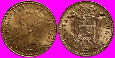 Hiszpania 1 peseta 1975 r Odmiana 79 - L89