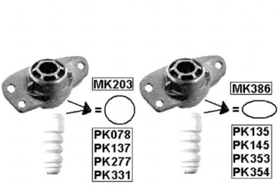 Monroe набор монтажный амортизатора задний audi a3 фото №1