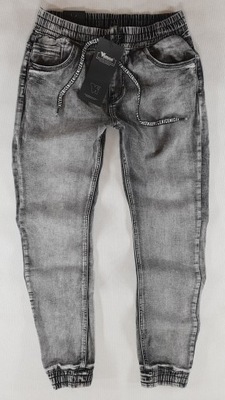 VIMAN spodnie jogger jeans szare W30 78cm