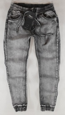 VIMAN spodnie jogger jeans szare W35 88cm