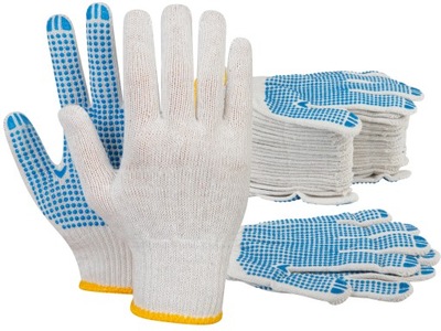 Rękawice robocze ochronne nakrapiane dziane mocne PROOF KNIT DOT R.10 12par