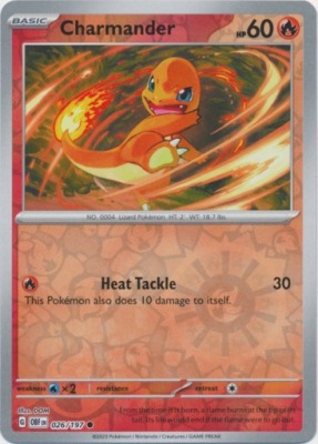 Charmander 026/197 Reverse Holo – Pokémon TCG Obsidian Flames OBF