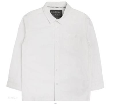COOL CLUB Koszula biała chłopięca z długim rękawem roz 140 cm