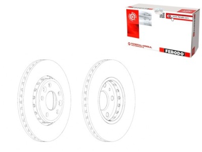 Ferodo тормозные диски тормозные 2szt. перед renault grand scenic iii laguna фото №1