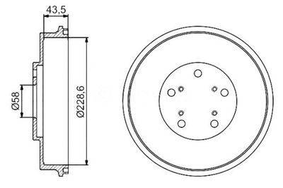 Bosch 986 477 231 барабан тормозной фото №1