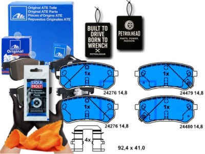 Тормозные колодки тормозные hyundai задняя i10 1,0-1,2 08- ate #petrolhead pro+ kit3 фото №1