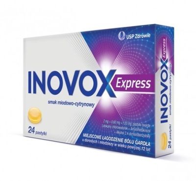 Inovox Express miodowo-cytrynowy, 24 pastylki