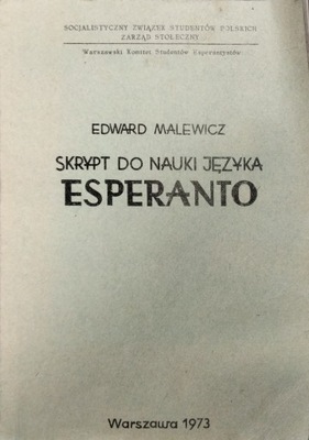 Skrypt do nauki esperanto edward malewicz