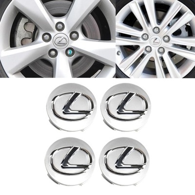 4 PIEZAS DEKLE TAPACUBOS TAPAS CIEGAS DISCOS KAPSLE LEXUS 62MM  