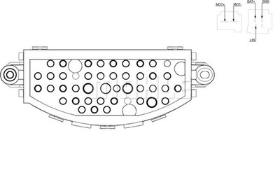 REGULADOR VENTILADOR DE VENTILACIÓN PARA INTERIOR POJAZDU MAHLE ABR 22 000S  