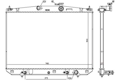 Nissens радиатор двигателя воды lexus rx 3.5h 10.15- фото №1