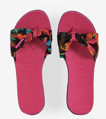 HAVAIANAS KLAPKI DAMSKIE RÓŻOWE Z LOGO 41/42 ŻLB