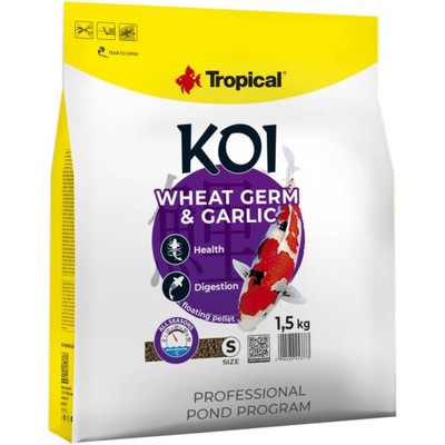 Tropical Koi Wheat Germ&Garlic Pellet S 5L