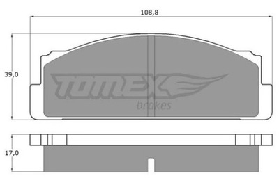 TRINKELĖS STABDŽIŲ TOMEX BRAKES TX 10-23 FIAT 125P 