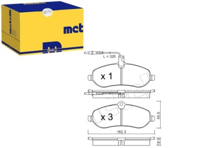Гальмівні колодки гальмівні fiat scudo 07- датчик metelli фото №1