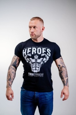 Koszulka męska Heroes czarna Furia (Rozmiar: M)