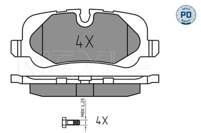 ZAPATAS DE FRENADO LAND ROVER T. DISCOVERY- RANGE ROVER 05-  