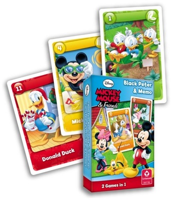 Karty do gry KARCIANKA Myszka Miki CZARNY PIOTRUŚ+MEMOS Disney PORZĄDNE