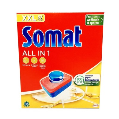 Niemieckie Tabletki do zmywarki Somat All in 1 XXL - 57 szt. (DE)