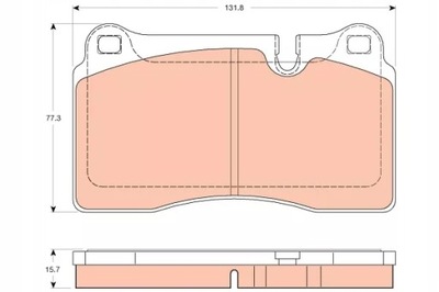 KLOCEK DE FRENADO KIT PARTE DELANTERA ASTON MARTIN DB9 VOLAN  