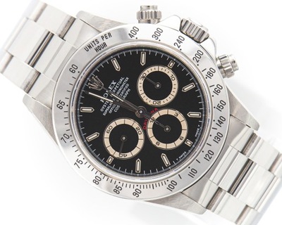 ROLEX COSMOGRAPH DAYTONA ZENITH PATRIZZI BLACK DIAL REF. 16520 FULL SET