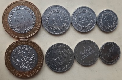 KAMBODŻA zestaw 4 monet