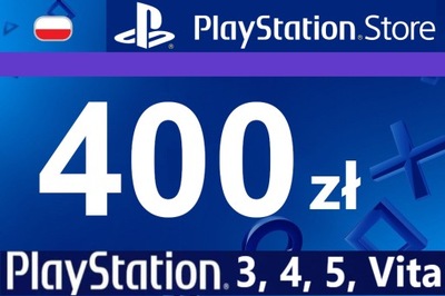 PlayStation 400 zł PSN Network Store Kod PS5 PS4 PS3