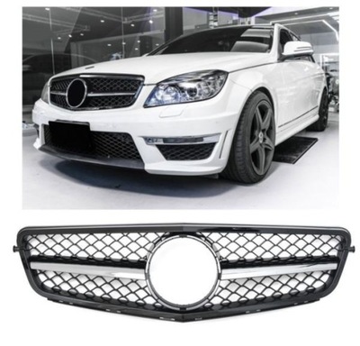 GRILL MERCEDES W204 C BLACK CHROM C63 LOOK AMG